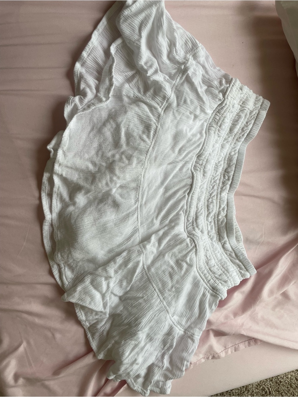 Garage White Smocked Waist Skirt